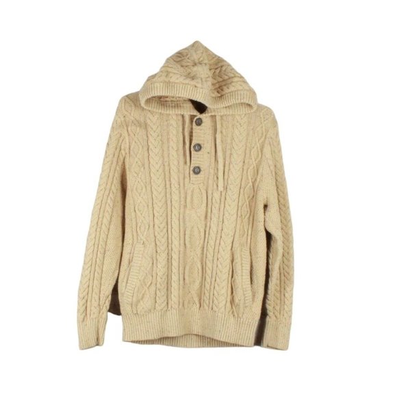 L.L. Bean Other - LL Bean Bean's Heritage Soft Cotton Fisherman Henley Hoodie Sweater M Reg